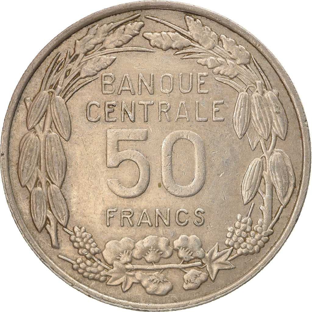 Coin, Cameroon, 50 Francs, 1960, Paris, EF(40-45), Copper-nickel, KM:13