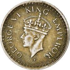 Coin, INDIA-BRITISH, George VI, 1/4 Rupee, 1944, Bombay, VF(30-35), Silver