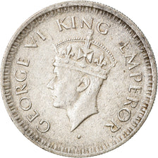 Coin, INDIA-BRITISH, George VI, 1/4 Rupee, 1943, AU(50-53), Silver, KM:546