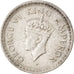 Coin, INDIA-BRITISH, George VI, 1/4 Rupee, 1943, AU(50-53), Silver, KM:546