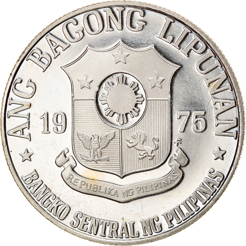 Coin, Philippines, Piso, 1975, BE, MS(65-70), Copper-nickel, KM:209.1