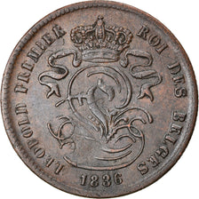 Moneta, Belgia, Leopold I, 2 Centimes, 1836, EF(40-45), Miedź, KM:4.2