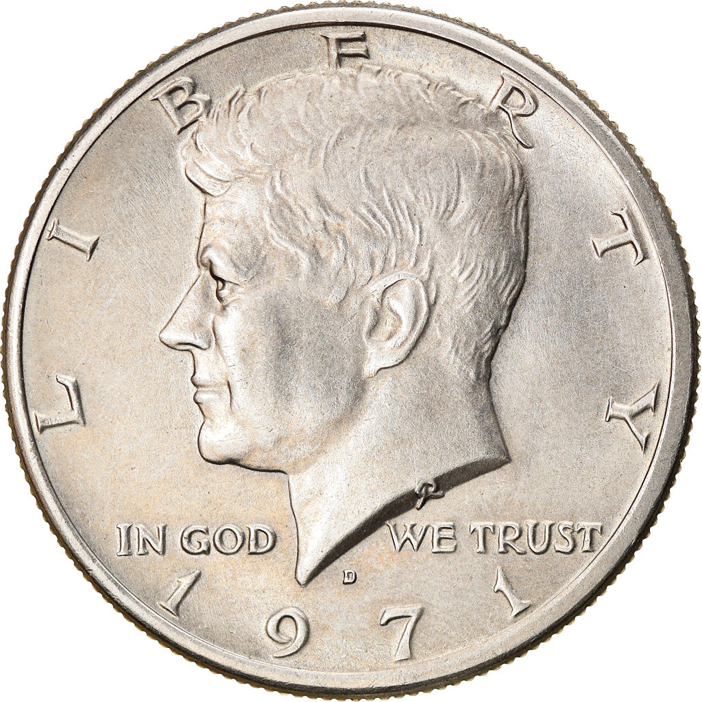 Coin, United States, Kennedy Half Dollar, Half Dollar, 1971, U.S. Mint, Denver