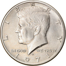 Coin, United States, Kennedy Half Dollar, Half Dollar, 1971, U.S. Mint, Denver