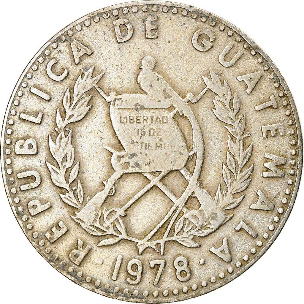Coin, Guatemala, 25 Centavos, 1978, VF(30-35), Copper-nickel, KM:278.1