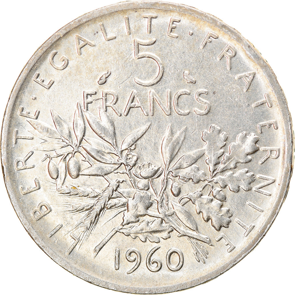 Coin, France, 5 Francs, 1960, Paris, EF(40-45), Silver, KM:926, Gadoury:770
