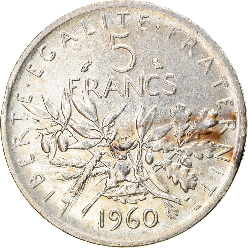 Coin, France, Semeuse, 5 Francs, 1960, Paris, EF(40-45), Silver, KM:926