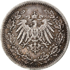 Monnaie, GERMANY - EMPIRE, 1/2 Mark, 1914, Berlin, TTB, Argent, KM:17