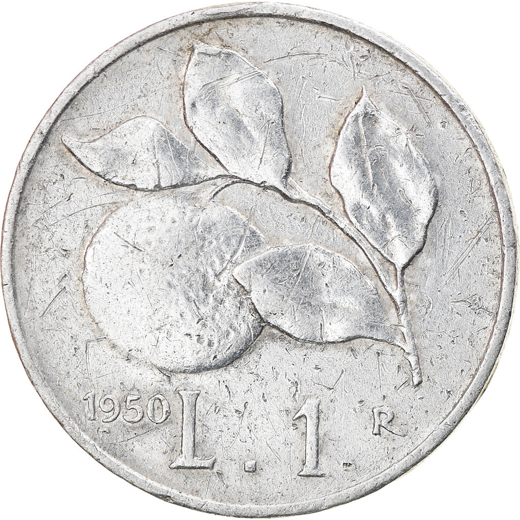 Coin, Italy, Lira, 1950, Rome, VF(20-25), Aluminum, KM:87