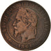 Moneda, Francia, Napoleon III, Napoléon III, 10 Centimes, 1861, Bordeaux, BC+