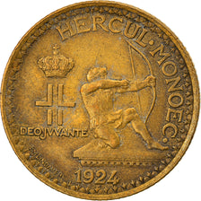 Moneta, Monaco, Louis II, Franc, 1924, Poissy, BB, Alluminio-bronzo, KM:111