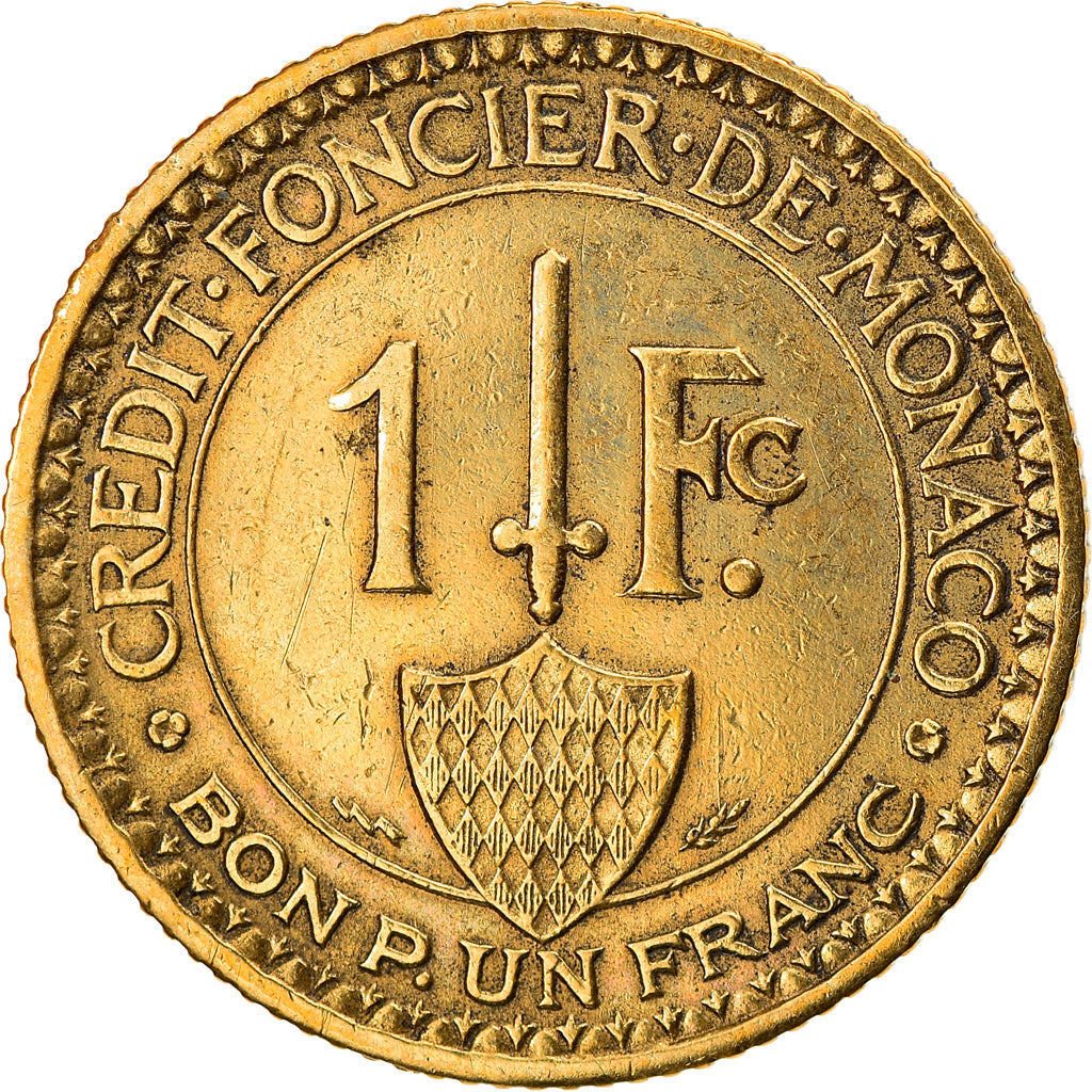 Coin, Monaco, Louis II, Franc, 1926, Poissy, VF(30-35), Aluminum-Bronze, KM:114