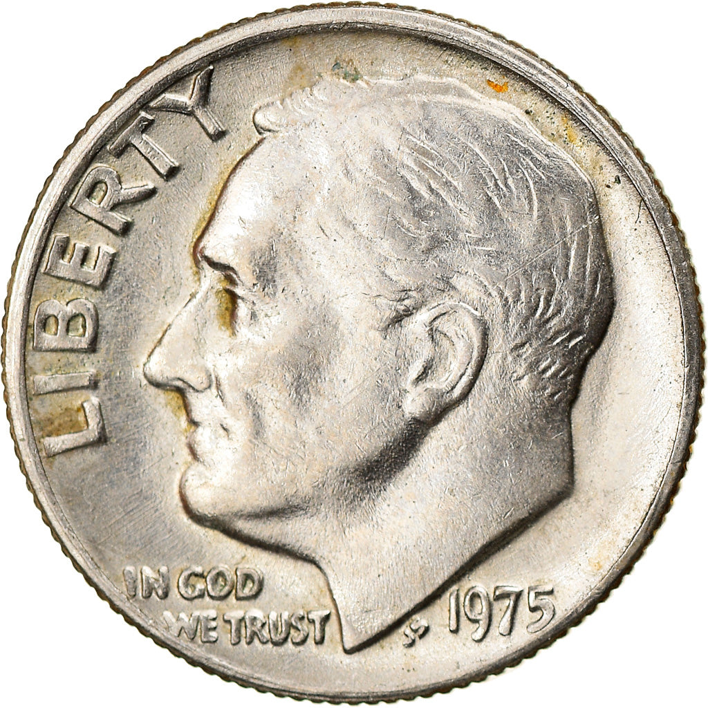 Coin, United States, Roosevelt Dime, Dime, 1975, U.S. Mint, Philadelphia