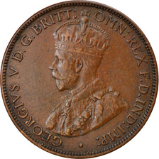 Coin, Australia, George V, 1/2 Penny, 1917, Melbourne, EF(40-45), Bronze, KM:22