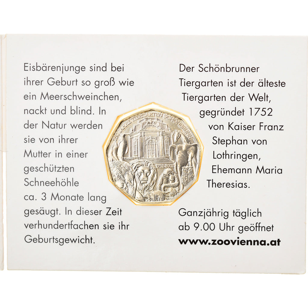 Austria, 5 Euro, Schönbrunn Zoo, 2002, Vienna, BU, MS(65-70), Silver, KM:3091