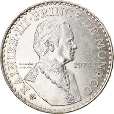 Munten, Monaco, Rainier III, 50 Francs, 1974, ZF+, Zilver, KM:152.1