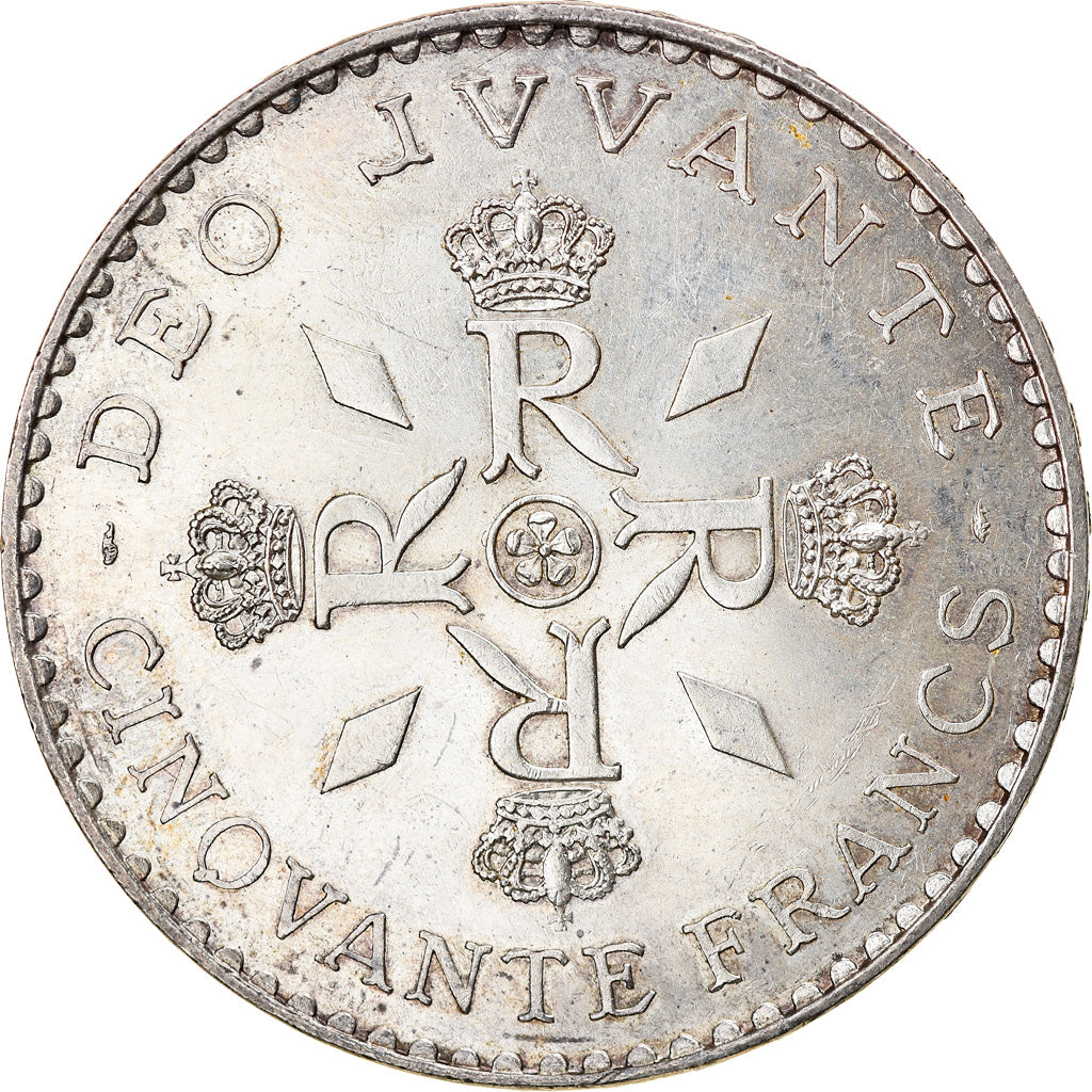 Coin, Monaco, Rainier III, 50 Francs, 1974, AU(50-53), Silver, KM:152.1