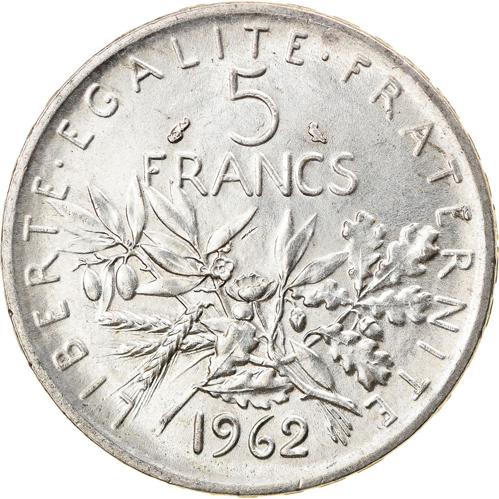 Coin, France, Semeuse, 5 Francs, 1962, Paris, EF(40-45), Silver, KM:926