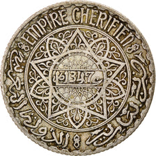 Coin, Morocco, Mohammed V, 5 Francs, 1928/AH1347, Paris, VF(30-35), Silver