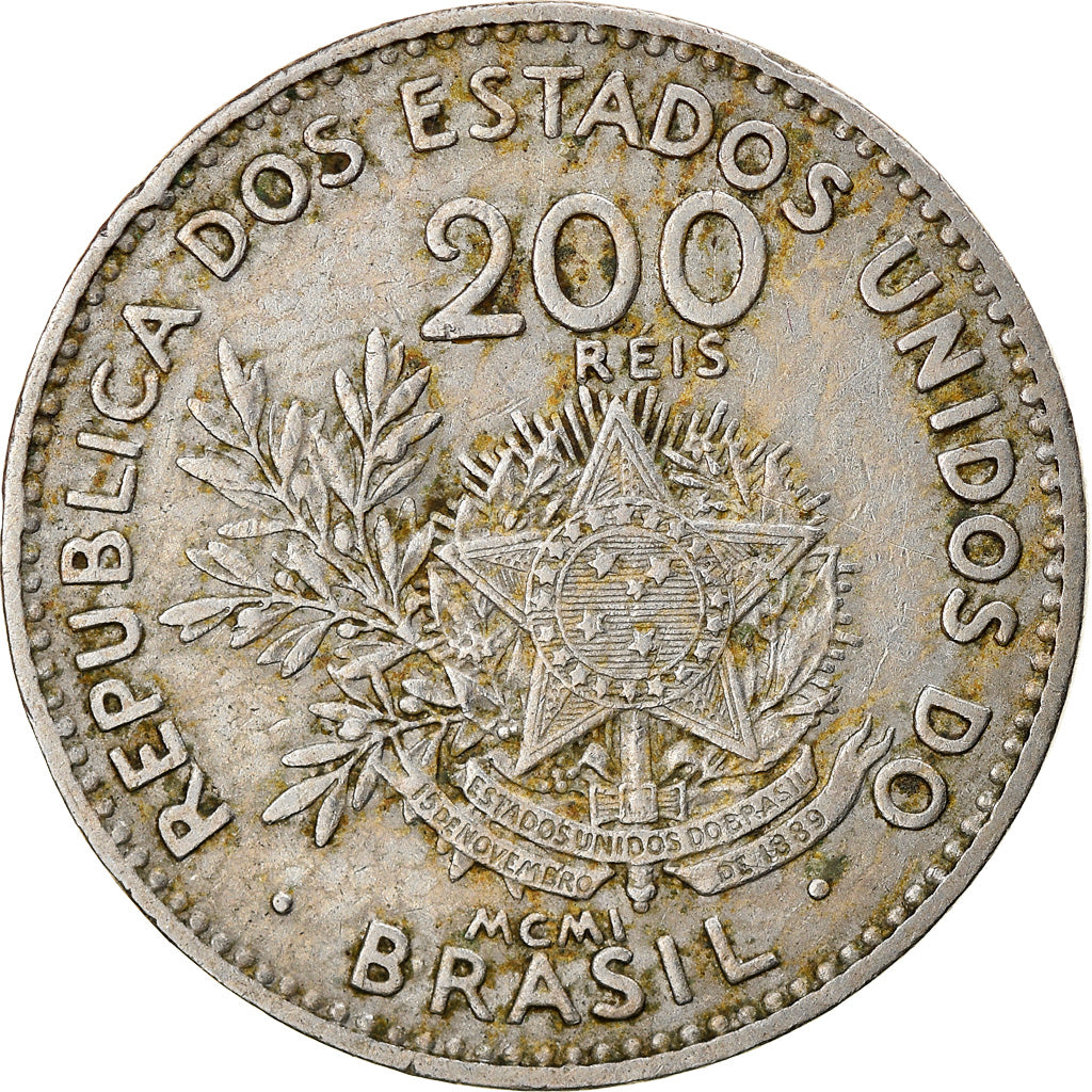 Moneda, Brasil, 200 Reis, 1884, BC+, Cobre - níquel, KM:504
