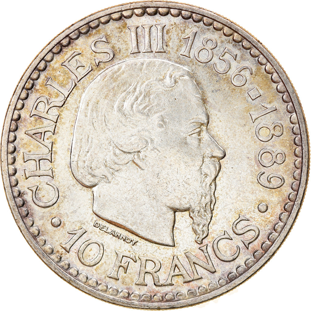 Coin, Monaco, Rainier III, 10 Francs, 1966, AU(50-53), Silver, KM:146