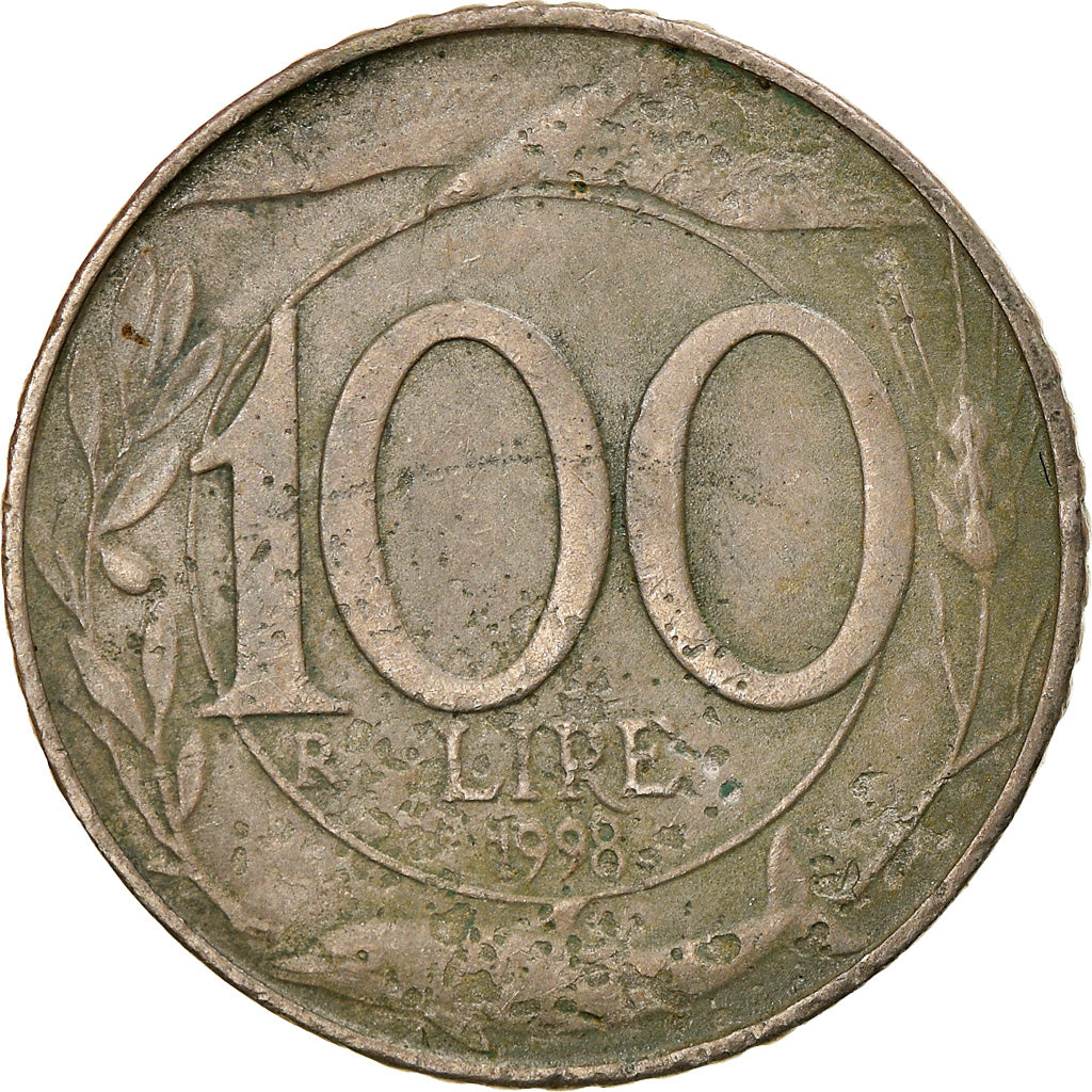Moeda, Itália, 100 Lire, 1998, Rome, VF(20-25), Cobre-níquel, KM:159