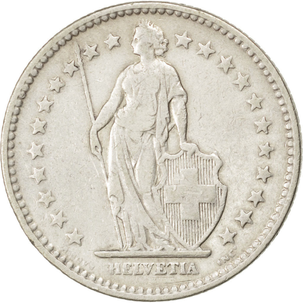 SWITZERLAND, 2 Francs, 1912, Bern, KM #21, VF(30-35), Silver, 27.4, 9.92