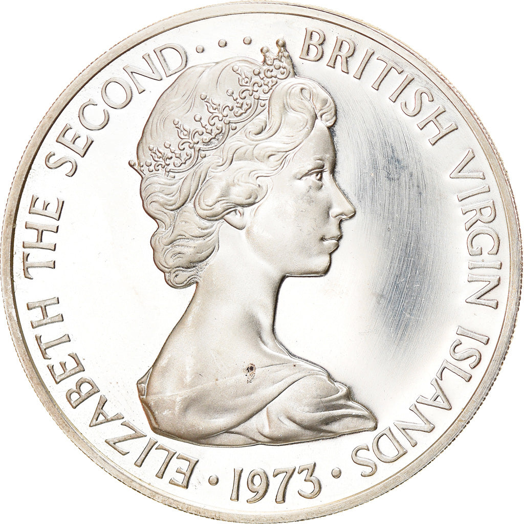 Coin, BRITISH VIRGIN ISLANDS, Elizabeth II, Dollar, 1973, Franklin Mint, U.S.A.