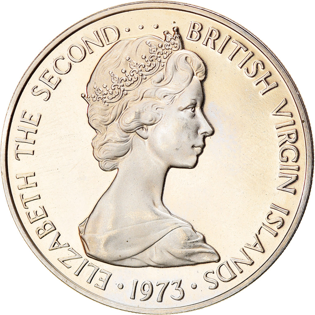 Coin, BRITISH VIRGIN ISLANDS, Elizabeth II, 50 Cents, 1973, Franklin Mint