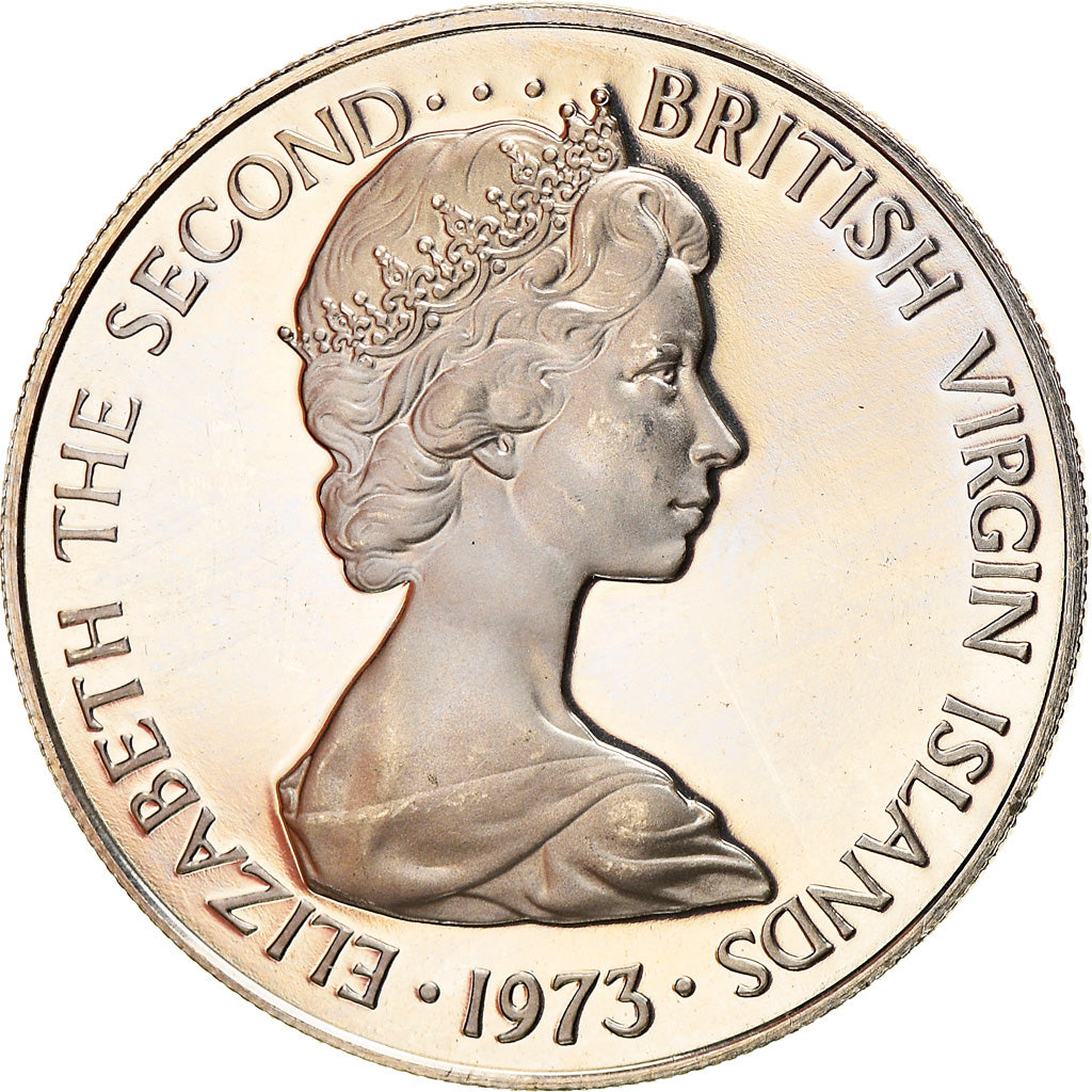 Coin, BRITISH VIRGIN ISLANDS, Elizabeth II, 25 Cents, 1973, Franklin Mint