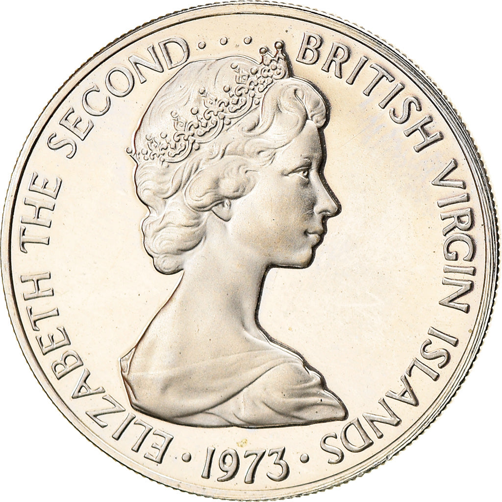 Coin, BRITISH VIRGIN ISLANDS, Elizabeth II, 10 Cents, 1973, Franklin Mint