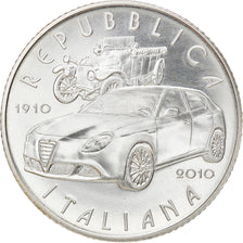 Italy, 5 Euro, Alfa Romeo 100th Anniversary, 2010, Rome, MS(65-70), Silver