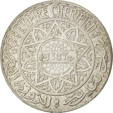 Marocco, Mohammed V, 20 Francs, 1928, BB, Argento, KM:39