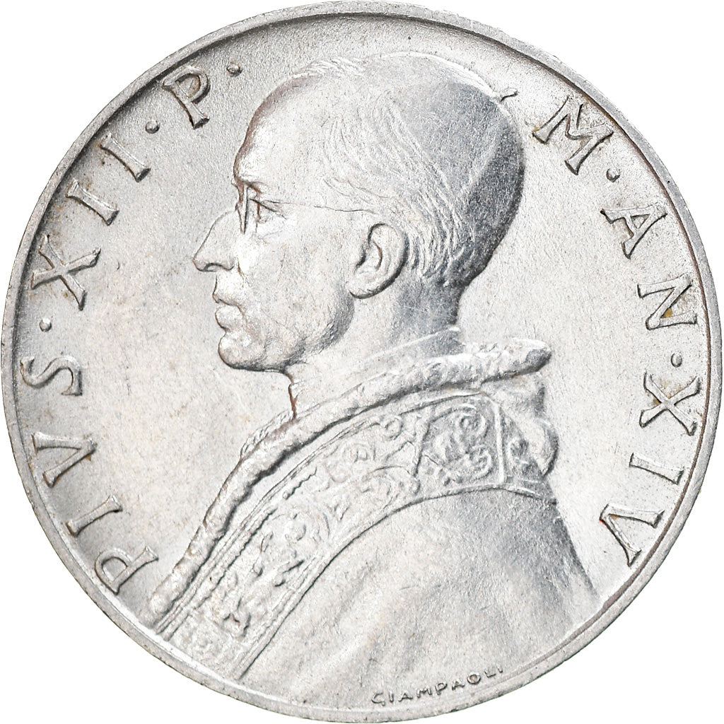 Monnaie, Cité du Vatican, Pius XII, 10 Lire, 1952, Roma, SUP, Aluminium