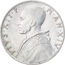 Coin, VATICAN CITY, Pius XII, 10 Lire, 1952, Roma, EF(40-45), Aluminum, KM:52.1