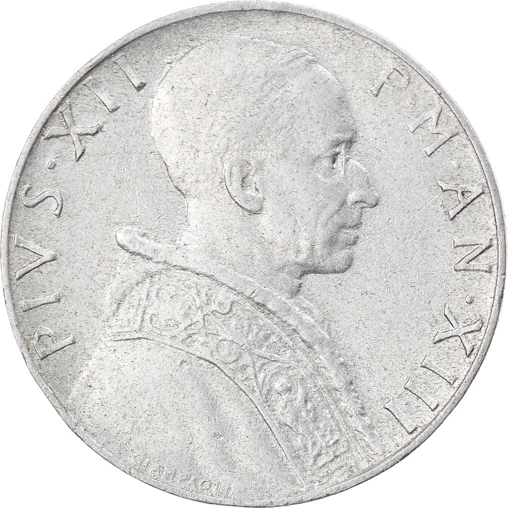Monnaie, Cité du Vatican, Pius XII, 5 Lire, 1951, Roma, TB+, Aluminium, KM:51.1