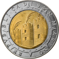Coin, San Marino, 500 Lire, 1992, Rome, MS(60-62), Bi-Metallic, KM:286