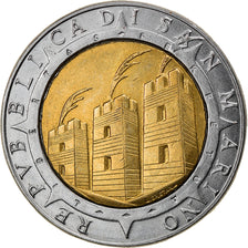 Munten, San Marino, 500 Lire, 1992, Rome, ZF+, Bi-Metallic, KM:286