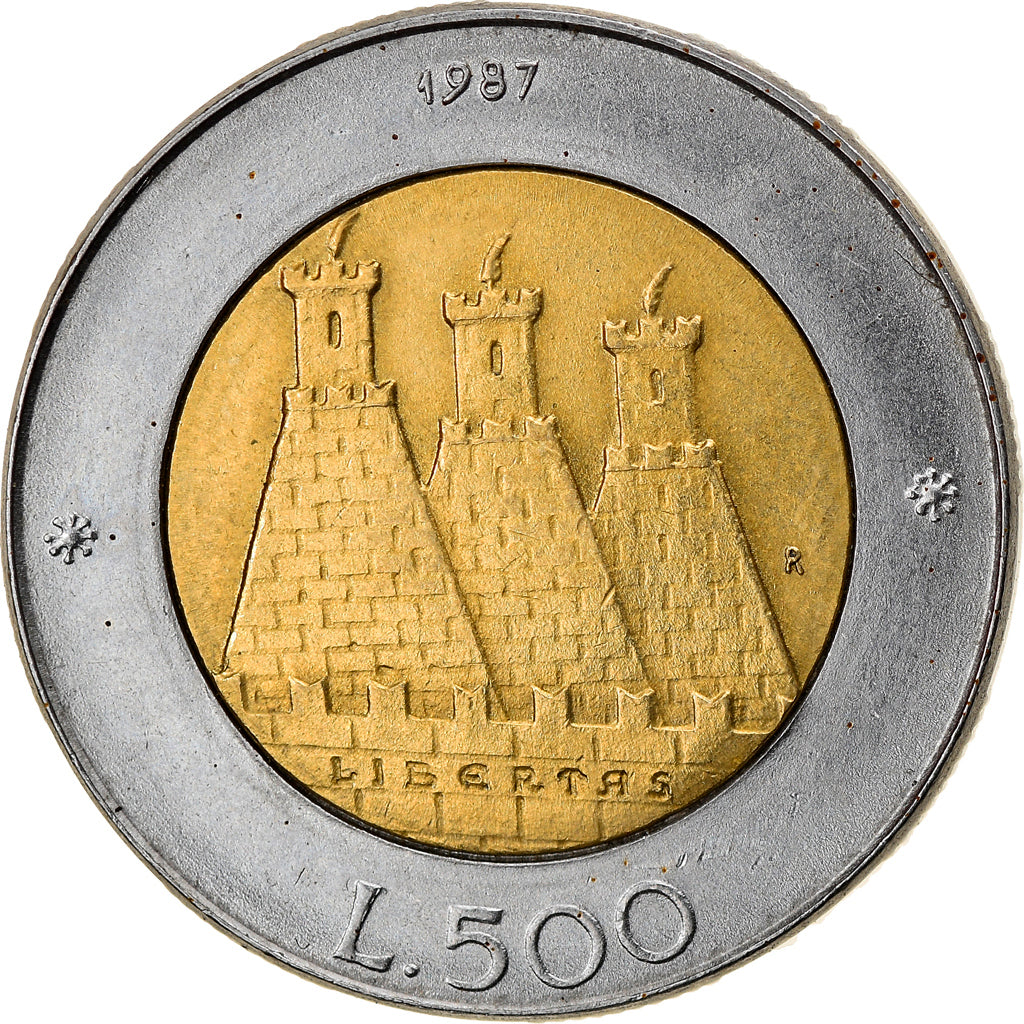 Moneta, San Marino, 15th Anniversary - Resumption of Coinage, 500 Lire, 1987