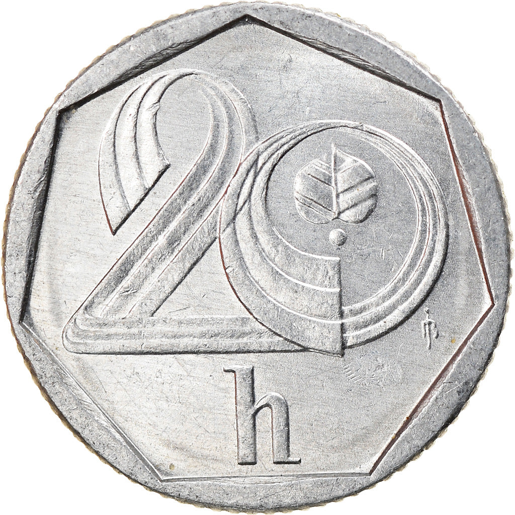 Münze, Tschechische Republik, 20 Haleru, 1994, SS, Aluminium, KM:2.1
