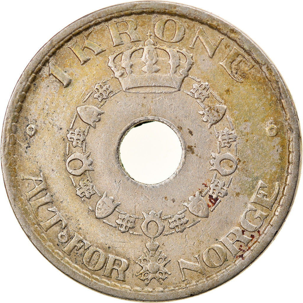 Moneda, Noruega, Haakon VII, Krone, 1926, BC+, Cobre - níquel, KM:385