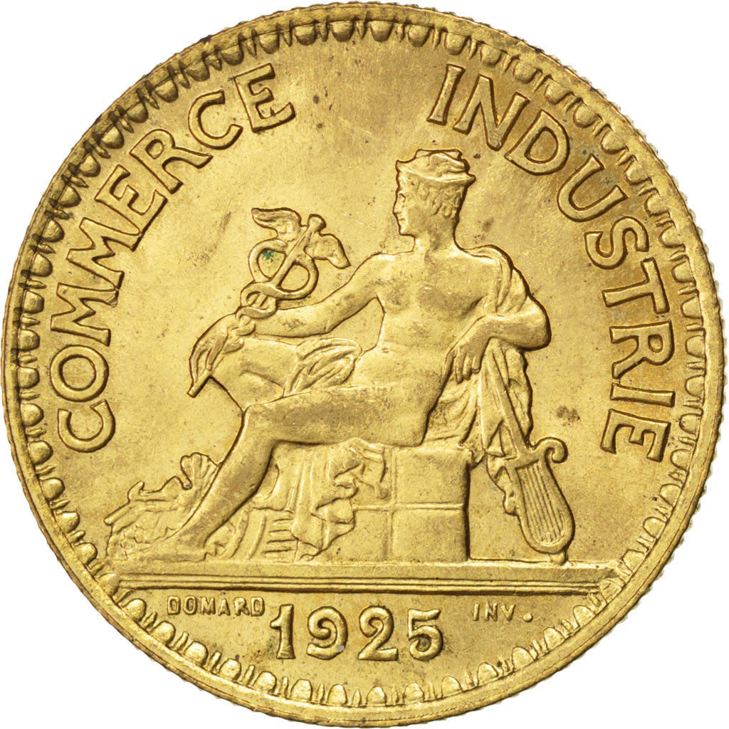 Coin, France, Chambre de commerce, 2 Francs, 1925, AU(55-58), Aluminum-Bronze