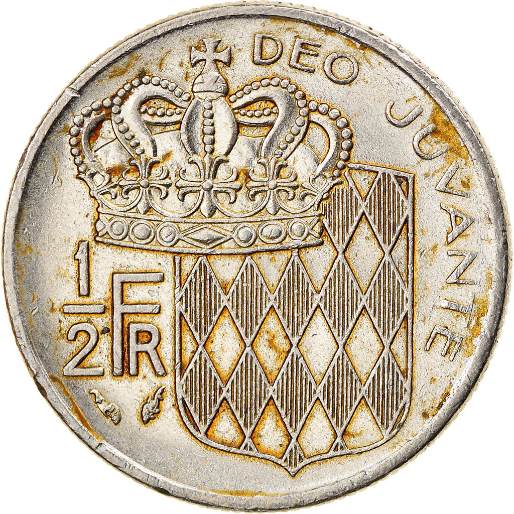 Monnaie, Monaco, Rainier III, 1/2 Franc, 1982, TTB, Nickel, KM:145