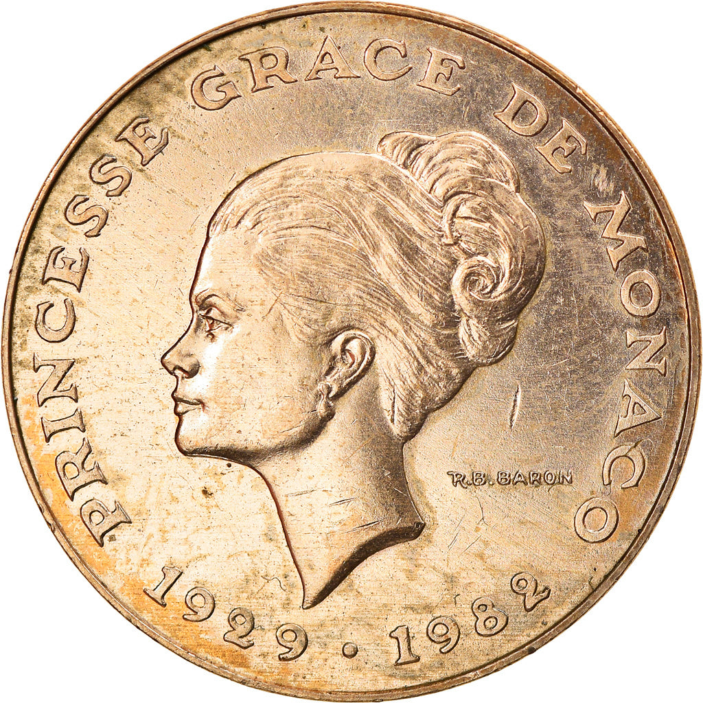 Coin, Monaco, Rainier III, 10 Francs, 1982, EF(40-45), Copper-Nickel-Aluminum