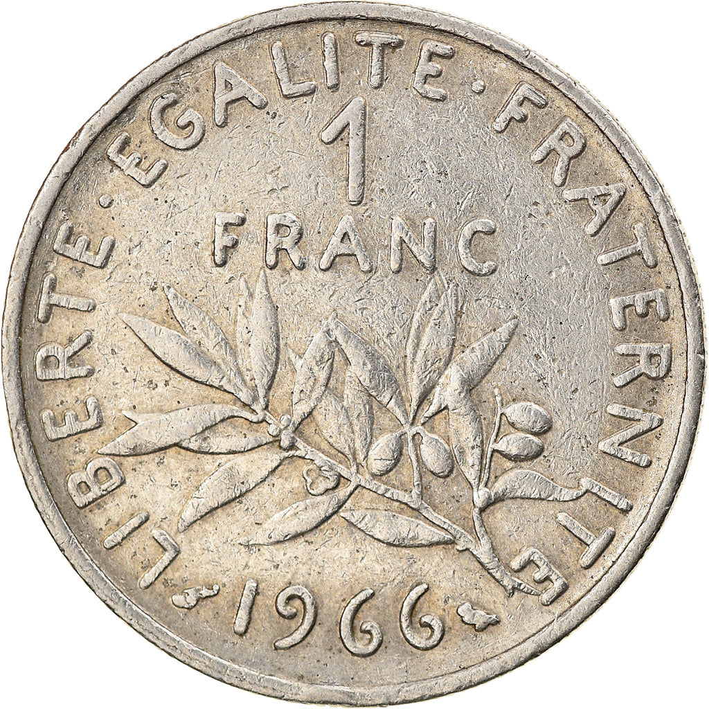 Coin, France, Semeuse, Franc, 1966, Paris, VF(20-25), Nickel, KM:925.1