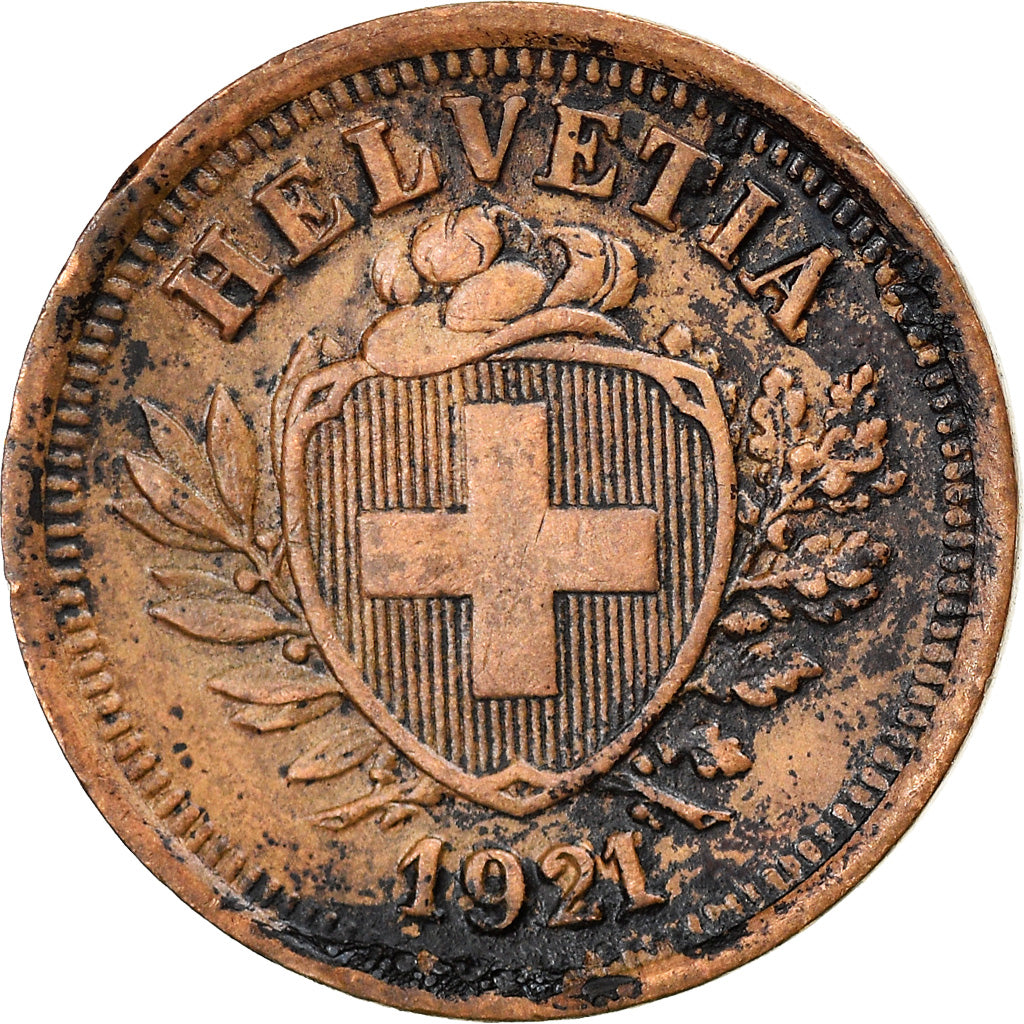 Monnaie, Suisse, Rappen, 1921, Bern, TTB, Bronze, KM:3.2