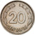 Moneta, Ekwador, 20 Centavos, 1966, EF(40-45), Nikiel powlekany stalą, KM:77.1c