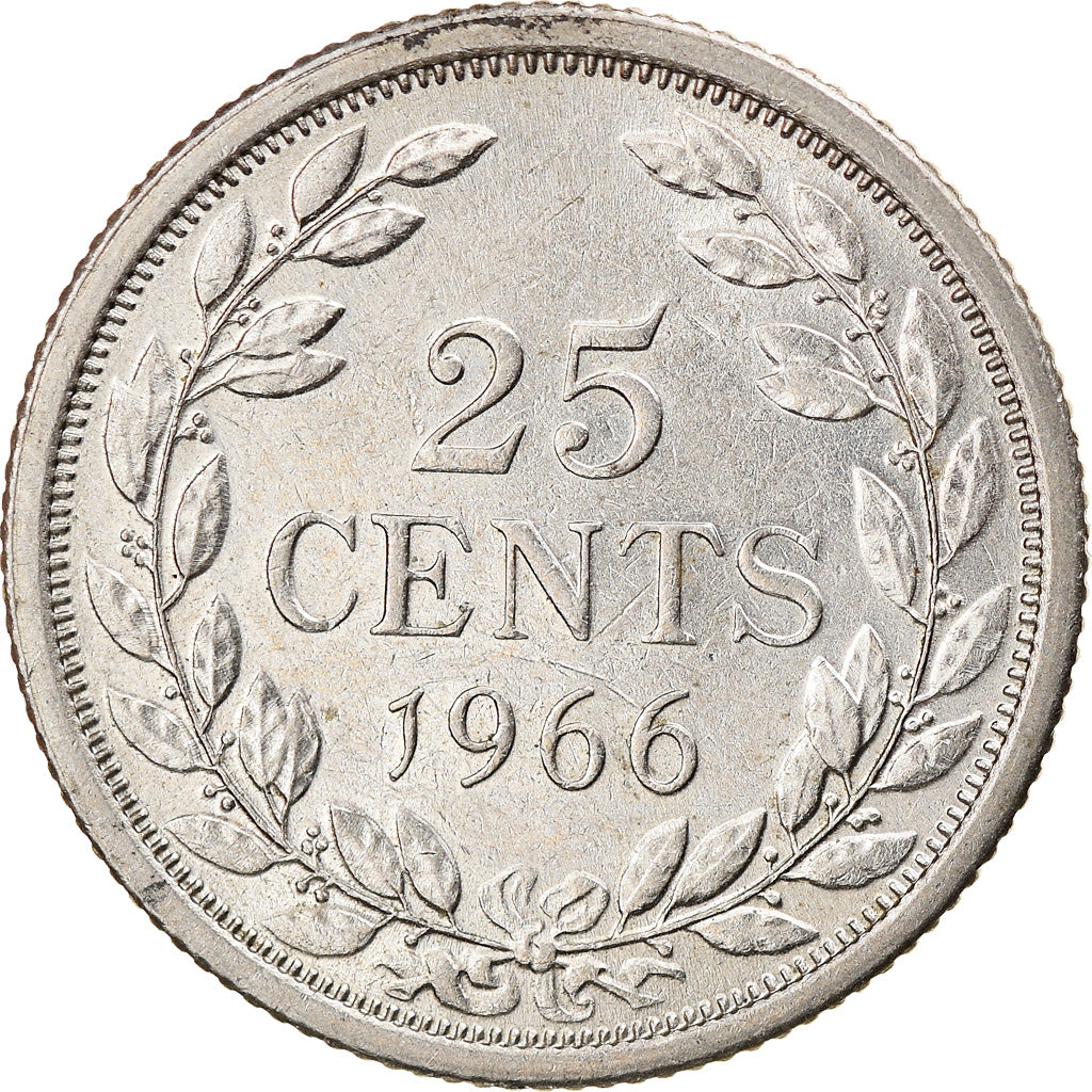 Coin, Liberia, 25 Cents, 1966, AU(50-53), Copper-nickel, KM:16a.1