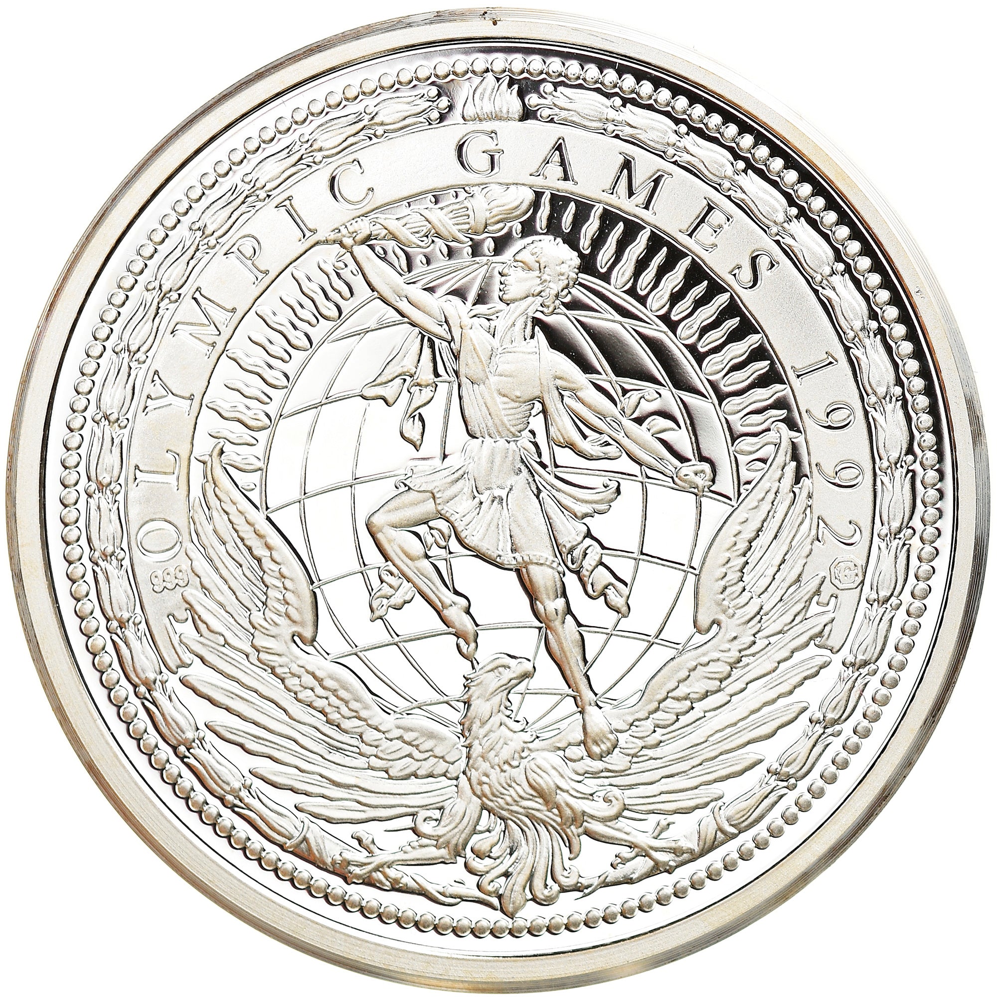 Espagne, Médaille, Les Jeux Olympiques de Barcelone, 1992, BE, FDC, Argent