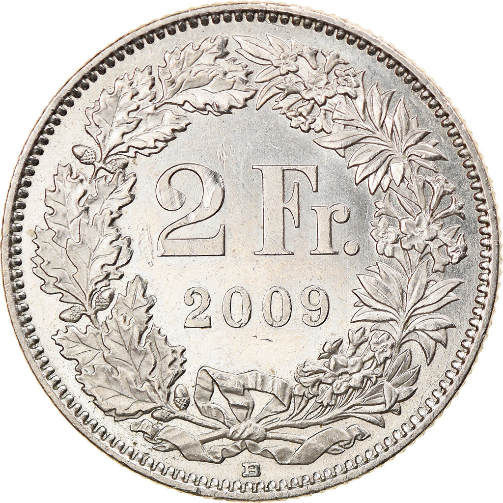 Coin, Switzerland, 2 Francs, 2009, Bern, AU(50-53), Copper-nickel, KM:21a.3
